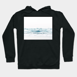 Landscape, Blue water, Scandinavian print, Nordic, Wall art, Wall decor, Sea, Ocean, Minimalist Hoodie